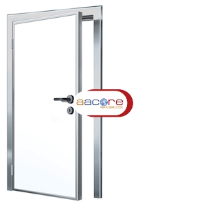 Puerta Servicio Rígida 104T12 800X2000mm. Inoxidable con marco de obra 614021