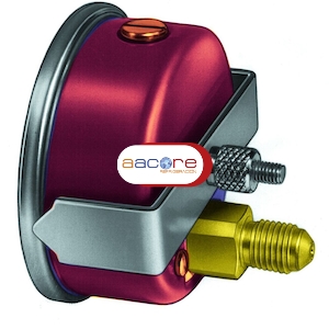 Manómetro de alta presión de Ø 68 mm con glicerina MPG-500-SH/2 para R-134a.R-404A y R-507A. Conexión 1/4